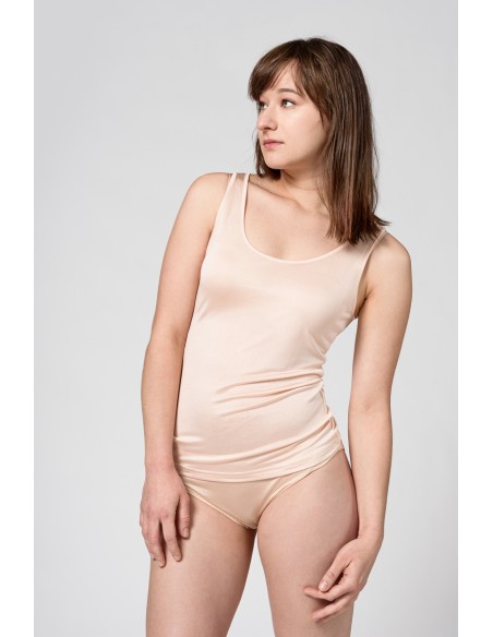 CANOTTA IN PURA SETA SPALLA LARGA