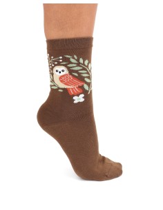 CALZINI IN BAMBU' "ANIMALI DEL BOSCO" - MARRONE