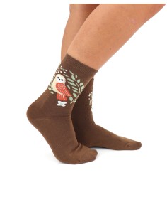 CALZINI IN BAMBU' "ANIMALI DEL BOSCO" - MARRONE 2