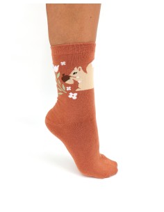 CALZINI IN BAMBU' "ANIMALI DEL BOSCO" - TERRACOTTA