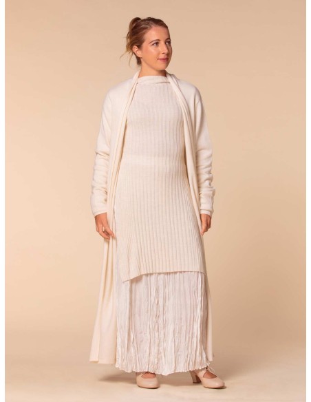 MAXI PULL KIMONO IN 100% LANA MERINO "GLORIA"