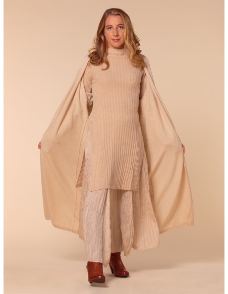 MAXI PULL KIMONO IN 100% LANA MERINO "GLORIA"