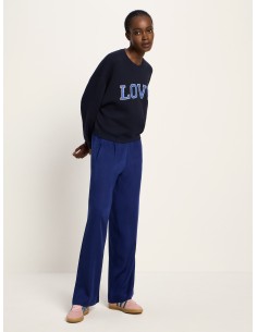 PANTALONI FLUIDI IN LYOCELL "LENA" - BLU 2