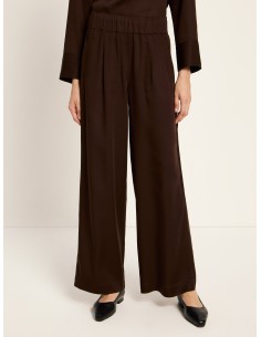 PANTALONI FLUIDI IN LYOCELL "LENA" - MARRONE 2
