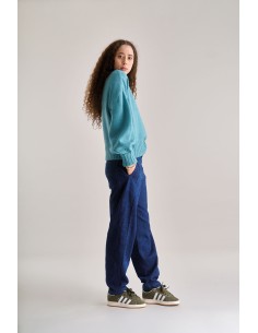 MAGLIONE DONNA IN LANA D'AGNELLO "PALOMA" - AZZURRO 2