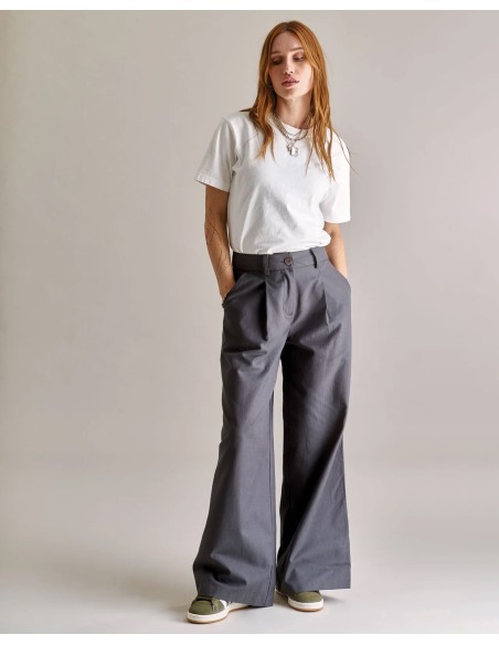 PANTALONI AMPI IN COTONE E LYOCELL "SOFIA"