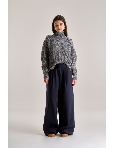 PANTALONI AMPI IN COTONE E LYOCELL "SOFIA"