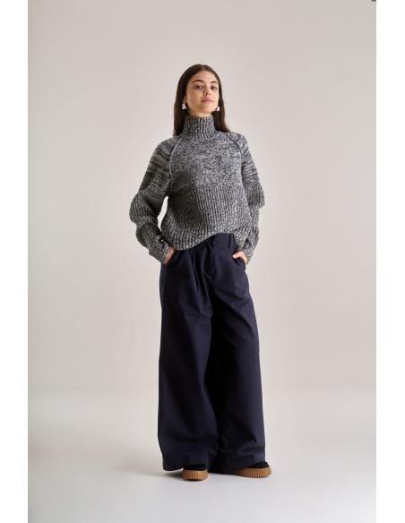 PANTALONI AMPI IN COTONE E LYOCELL "SOFIA"