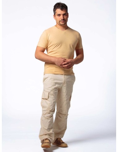 T-SHIRT UOMO SCOLLO V IN CANAPA