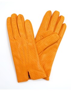 GUANTO IN PELLE E CASHMERE DONNA "POINTELLE" - OCRA