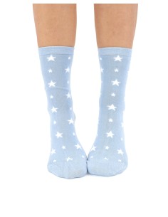 CALZINI IN BAMBU' "STELLINE" - CIELO