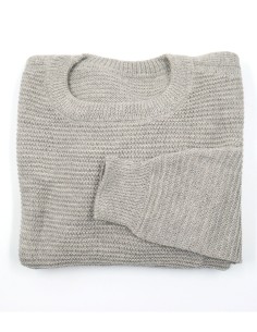 MAGLIONE IN ALPACA FATTO A MANO  FAIRTRADE - GRIGIO