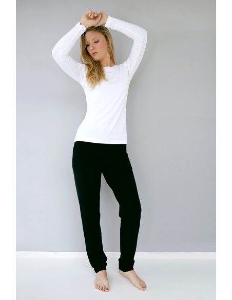 MAGLIA BASIC MANICA LUNGA IN BAMBU'