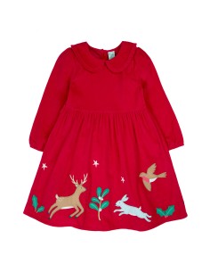 ABITO BAMBINA IN VELLUTO DI COTONE BIOLOGICO GOST "PEONY"