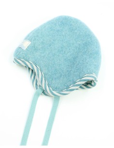 BERRETTO IN PILE DI LANA BABY "MINI" - AZZURRO
