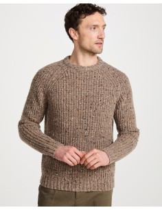 MAGLIONE DONEGAL IRLANDESE A COSTE - BEIGE