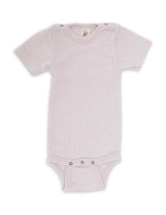 BODY IN LANA-SETA MANICA CORTA - LILLA