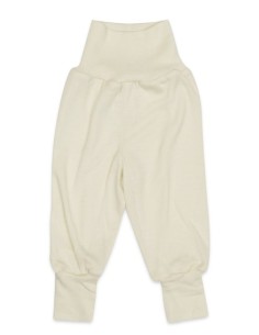 PANTALONI BABY IN LANA SETA - GRIGIO