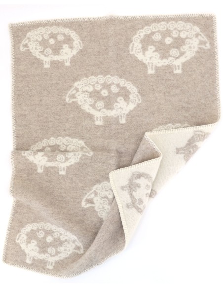 COPERTINA NEONATO IN 100% LANA MERINO 70x90 CM "PECORELLA"