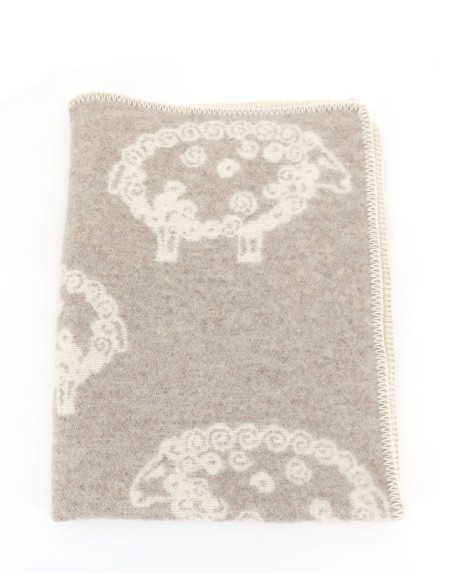 COPERTINA NEONATO IN 100% LANA MERINO 70x90 CM "PECORELLA"