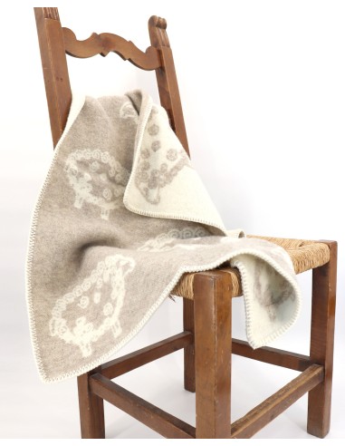 COPERTINA NEONATO IN 100% LANA MERINO 70x90 CM...