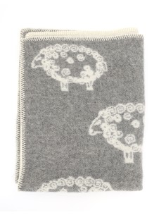 COPERTINA NEONATO IN 100% LANA MERINO 70x90 CM "PECORELLA" 2