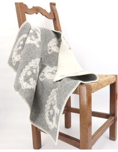 COPERTINA NEONATO IN 100% LANA MERINO 70x90 CM...