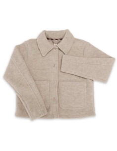 GIACCA DONNA IN PILE DI LANA MERINO CORTA - VERDE 2