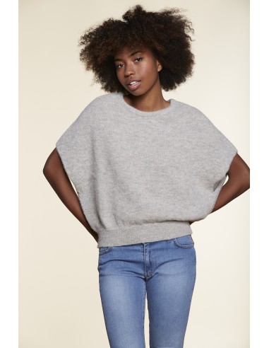 PULL SMANICATO IN 100% BABY ALPACA "AUBE"