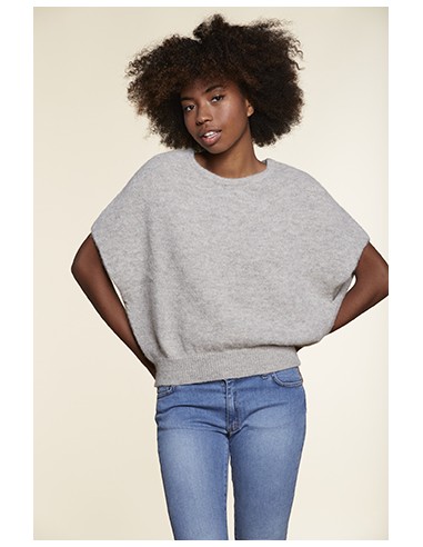 PULL SMANICATO IN 100% BABY ALPACA "AUBE"