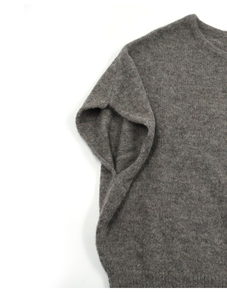 PULL SMANICATO IN 100% BABY ALPACA "AUBE"