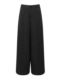 PANTALONI A PALAZZO IN 100% LYOCELL "MARIE" - NERO