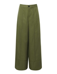 PANTALONI A PALAZZO IN 100% LYOCELL "MARIE" - VERDE