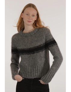 MAGLIONE IN KID MOHAIR "ILKA" - FUMO 2