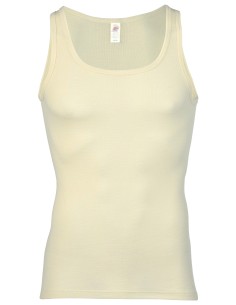 CANOTTA UOMO IN LANA-SETA - NATURALE