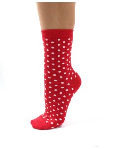 CALZINI MEDI BAMBU "BASIC POIS" - ROSSO