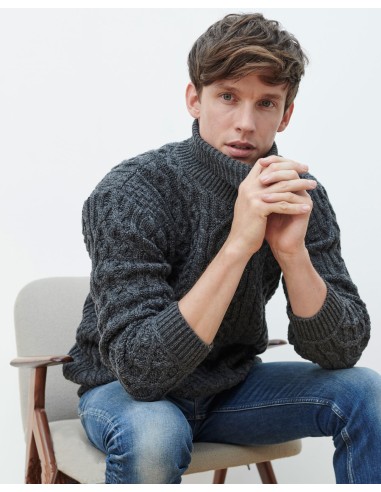 MAGLIONE ARAN IN LANA IRLANDESE SUPERSOFT...