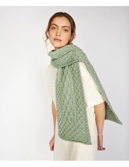 SCIARPA  IN LANA IRLANDESE "ARAN"