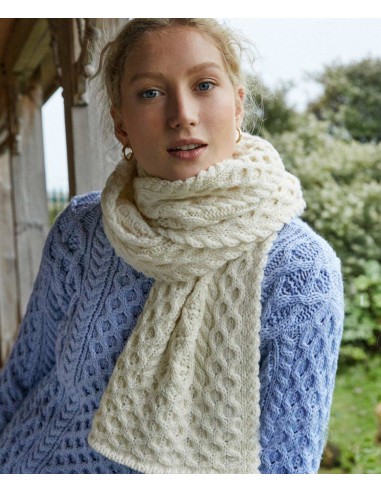 SCIARPA  IN LANA IRLANDESE "ARAN"