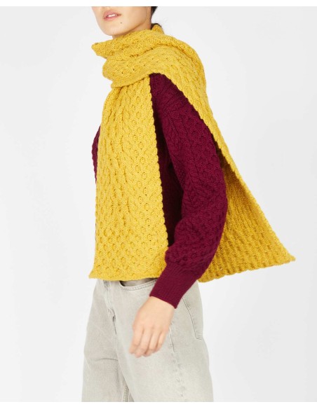 SCIARPA  IN LANA IRLANDESE "ARAN"