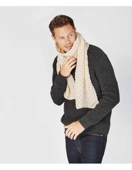 SCIARPA  IN LANA IRLANDESE "ARAN"