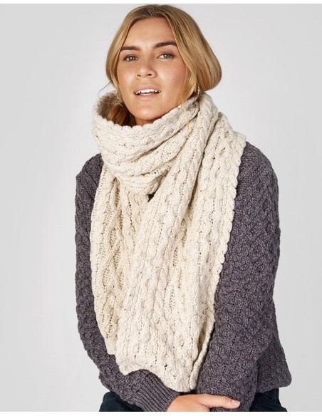 SCIARPA  IN LANA IRLANDESE "ARAN"