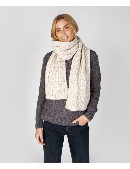 SCIARPA  IN LANA IRLANDESE "ARAN"