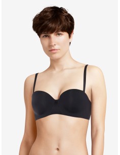 REGGISENO A FASCIA INVISIBILE "COCQUE BANDEAU" - NERO