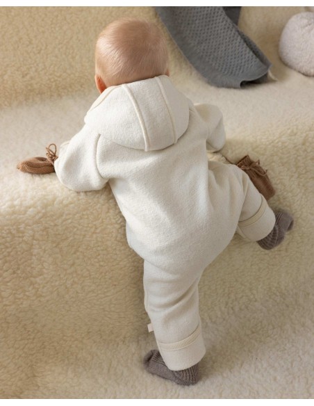 TUTONA BABY DA ESTERNO IN LANA COTTA BIOLOGICA CON ZIP