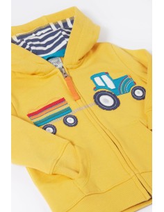 FELPA IN COTONE BIOLOGICO "TRATTORE" - GIALLO 2