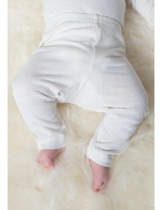 LEGGINGS BABY IN SETA BURETTA  - NATURALE