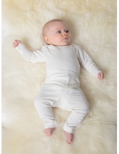 LEGGINGS BABY IN SETA BURETTA  - NATURALE 2