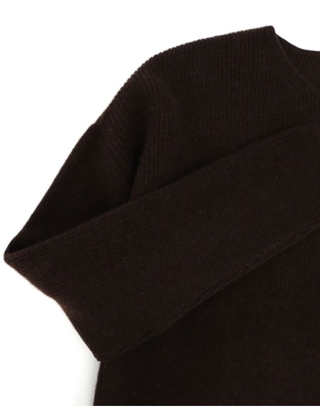 MAGLIONE DONNA SQUADRATO IN 100% LANA DI YAK