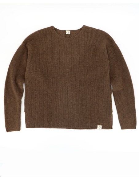 MAGLIONE DONNA SQUADRATO IN 100% LANA DI YAK